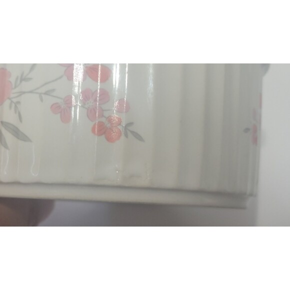 Vintage Galleria Collection Stoneware Ramekins Pink Flowers 1985 Set of 3 - Picture 8 of 8